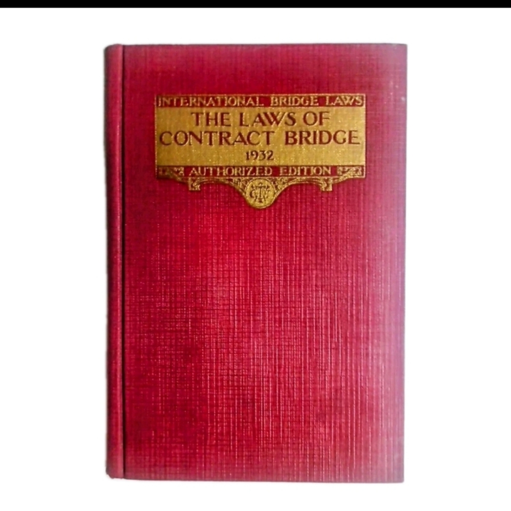 1932 Vintage The Laws of Contract Bridge Whist Club New York Book Supplements